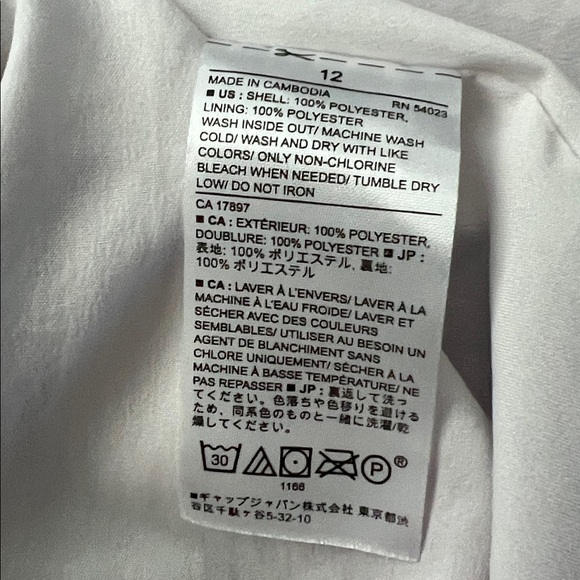 Banana Republic Women’s White & Burgundy Floral Sleeveless Shift Dress - Size 12 - Picture 7 of 9